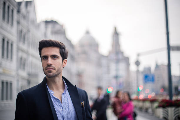 istock Charming guy in big city 688970394