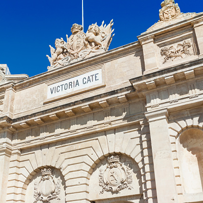 The Victoria gate, one of the entrances to Valletta, capital of Malta