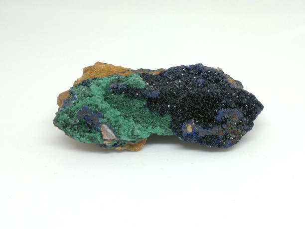 spécimen de malachite et d’azurite - azurite photos et images de collection