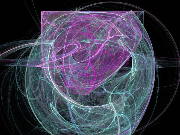 istock image of one Digital Fractal on Black Color 688980660