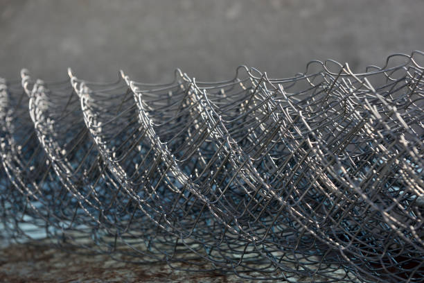 istock Twisted coil of metal mesh 688980742