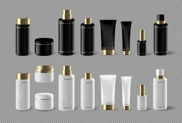 istock Realistic cosmetic bottle mock up set isolated pack on white background. Cosmetic brand template. Shampoo pack 688981332