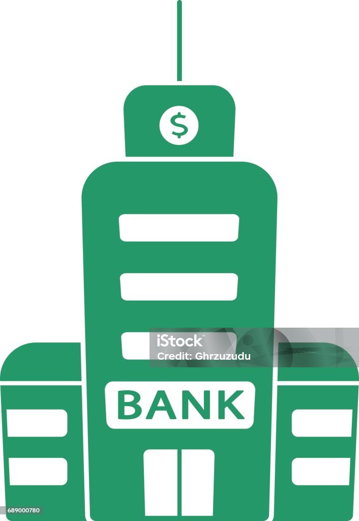 Green Bank Building Icon Stock Illustration - Download Image Now - Bank