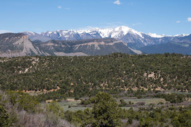 istock Snow capped San Juan mountains over Durango, Colorado 689013910