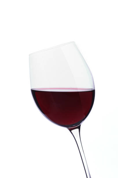 Red Wine Glass Stock Photo - Download Image Now - Wineglass, Slanted, White  Background - iStock