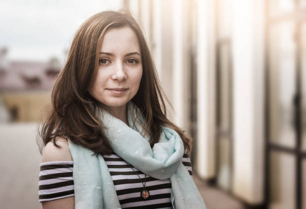 istock Young woman smiling, portrait 689018632