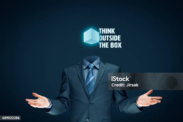 Think Outside The Box Concept Stock Photo - Download Image Now - Adult, Adults Only, Brainstorming