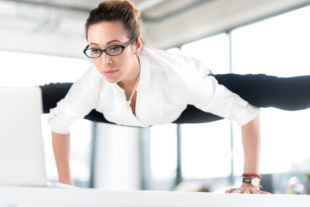 istock Serene woman having job with laptop 689022702