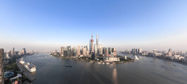 istock Panoramic view of Shanghai skyline and cityscape 689029492