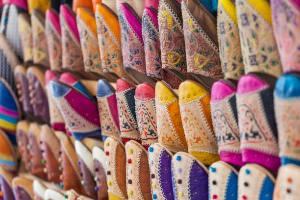 istock Colourful Moroccan slippers, Marrakesh 689029944