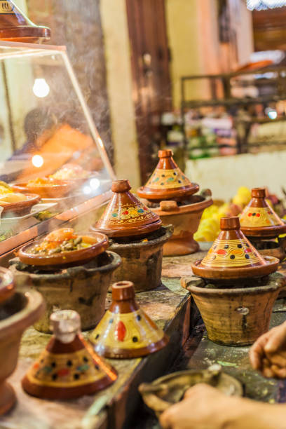 istock Selection of very colorful Moroccan tajines (traditional casserole dishes) 689030680