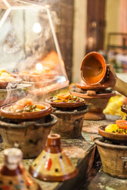 istock Selection of very colorful Moroccan tajines (traditional casserole dishes) 689030684
