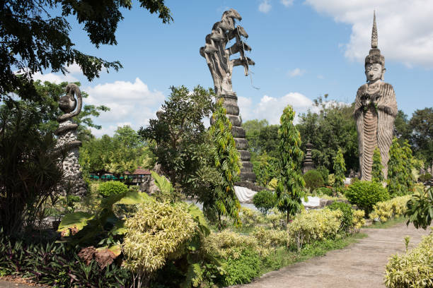 sala kaew ku sculpture park sculpture park in nong khai thailand nong khai province stock pictures, royalty-free photos & images