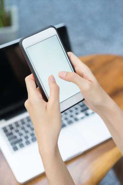 istock Close up, Hands woman use mobile phone. 689068896