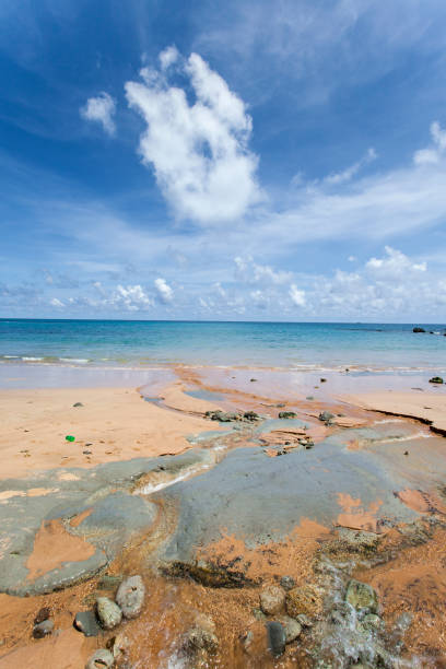 istock Nail Island blue sky with white clouds, Andaman Islands, India 689082178