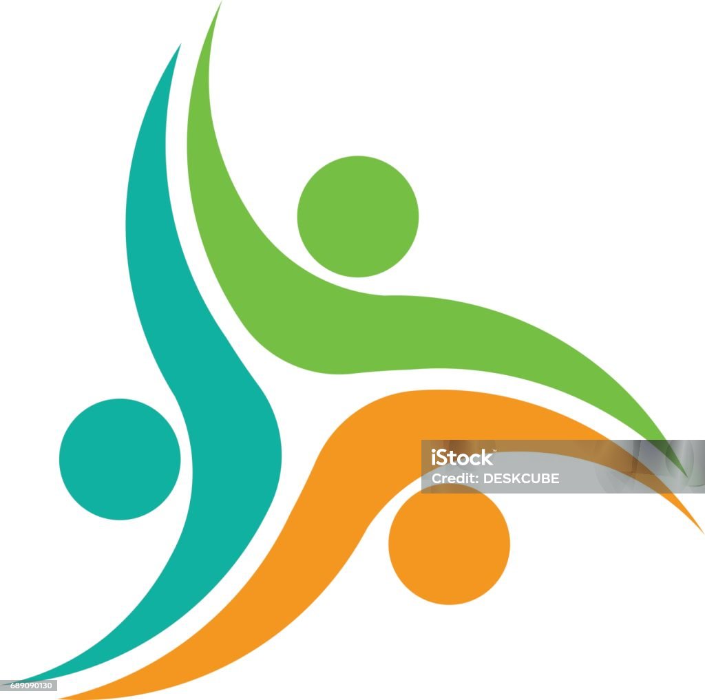 Three Team Vector Team Of Three Partners Vector Illustration Stock Illustration ...