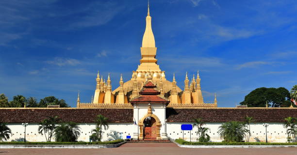 istock PhaThat Luang large gold-covered Buddhist stupa. Vientiane-Laos. 4847 689093398