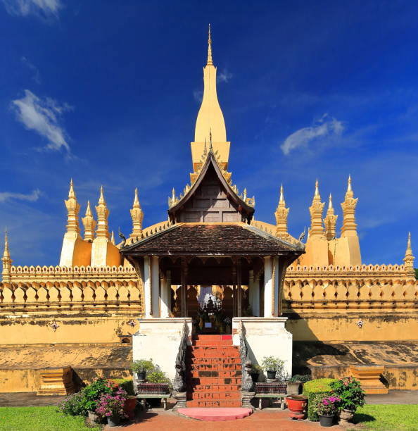 istock Haw Wai-Prayer Gate-E.side wall-first level PhaThat Luang stupa. Vientiane-Laos. 4851 689093406