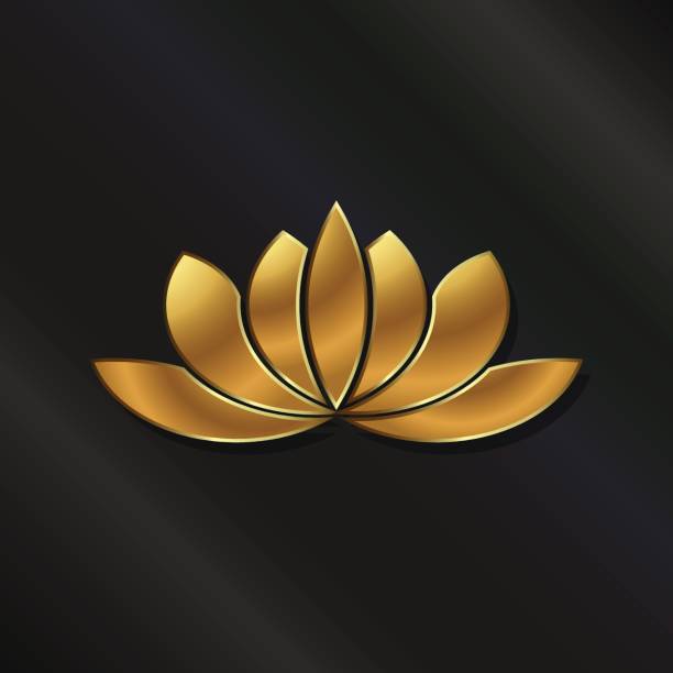 istock Gold Lotus plant image. Concept of luxury spa 689093532