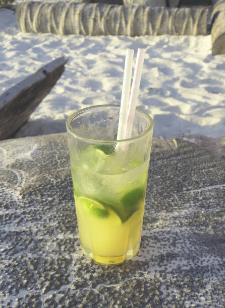 istock glass of lemonade on the beach 689093646