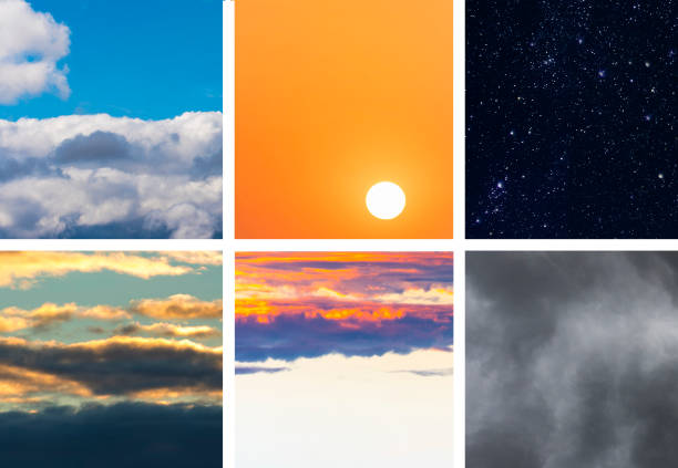 istock Collection of square  sky banners 689097418