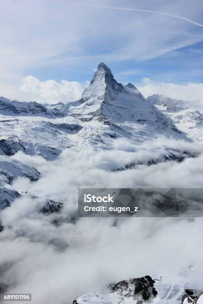View Of The Matterhorn From The Rothorn Summit Station Swiss Alps Valais Switzerland Stock Photo - Download Image Now