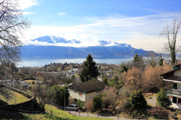 istock Lake Geneva from Montreux, Switzerland. 689114974