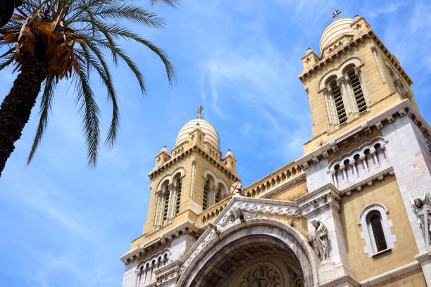 istock famous catholic church in tunis, tunisia 689115004