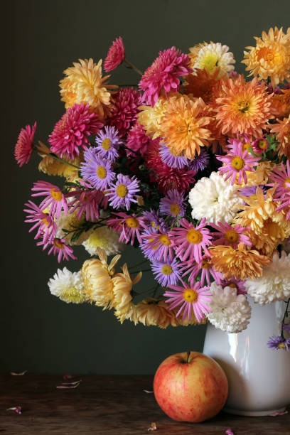 istock Bouquet of autumn flowers. 689118780