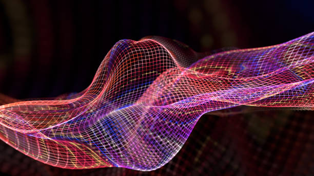 istock 3D illustration of abstract wave structure scientific background 689129376