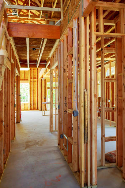 istock unfinished wood frame building or house 689134556