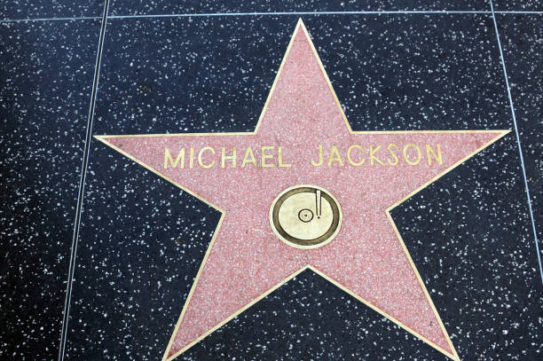 Michael Jackson Star On Hollywood Walk Of Fame In Hollywood Stock