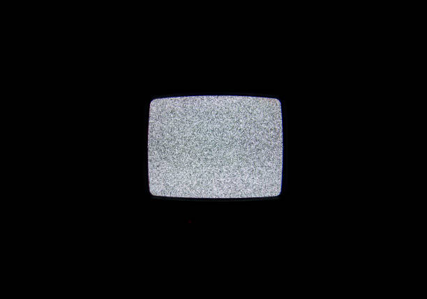 istock Static noise on the old TV screen in the dark. 689162610