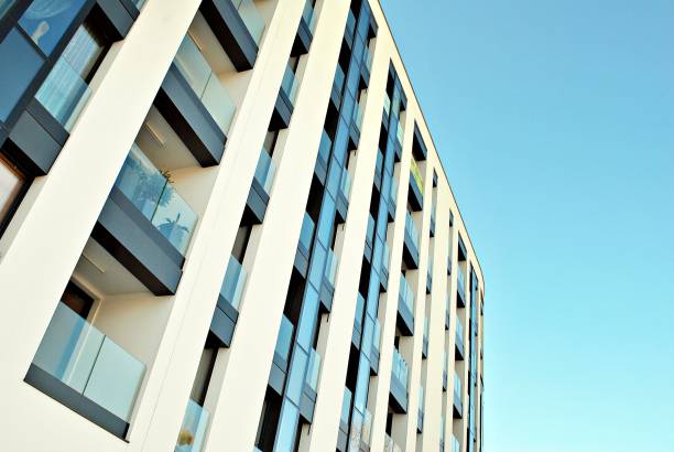 istock Modern apartment buildings exteriors 689179336