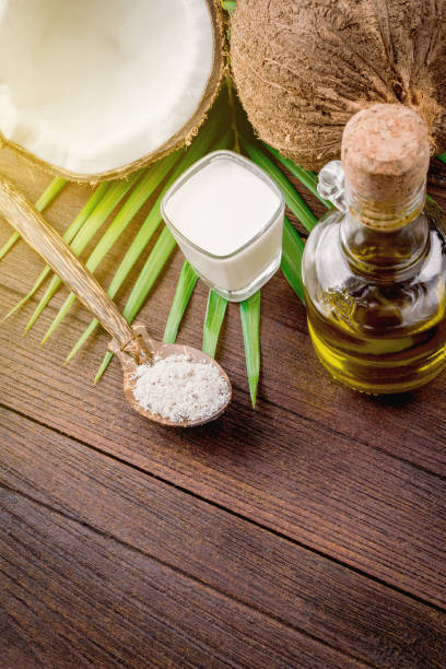 istock Coconut milk and coconut oil 689179758