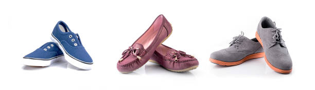 istock Pink woman shoes on white background. 689180040