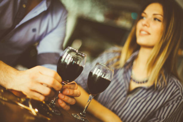 istock Young couple at the bar 689182806