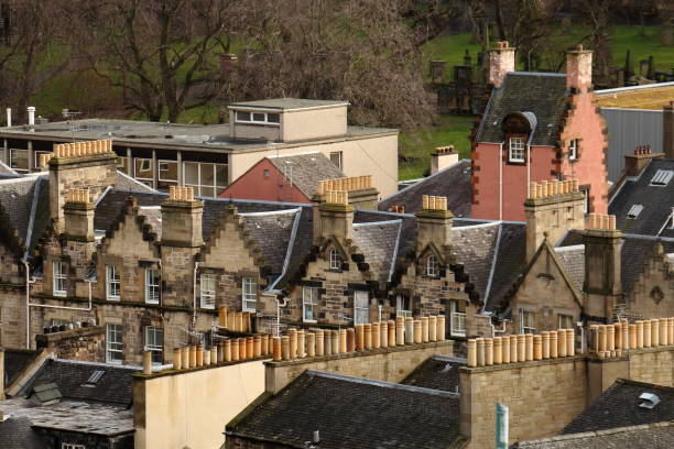 istock Aerial view of Architecture in Edinburgh, Scotland 689212868