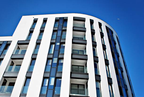 istock Modern apartment buildings exteriors 689234308