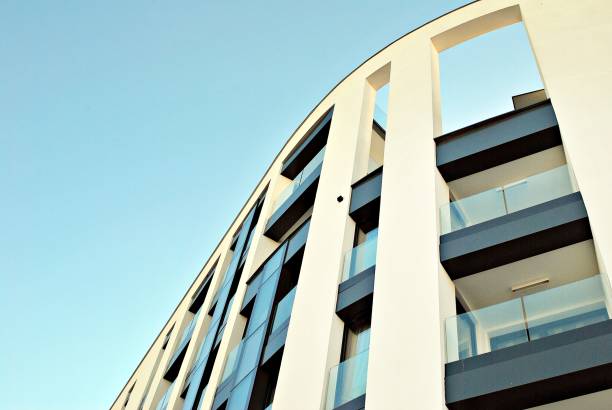 istock Modern apartment buildings exteriors 689234338