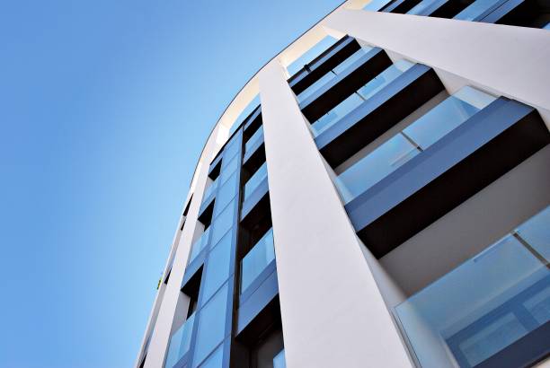 istock Modern apartment buildings exteriors 689235226