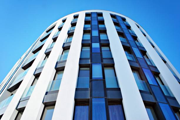 istock Modern apartment buildings exteriors 689235296