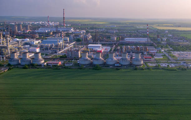istock oil factory aerial view 689235420