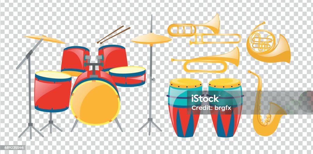 Band Instrument Types Different Types Of Band Instruments Stock Illustration - Download Image ...