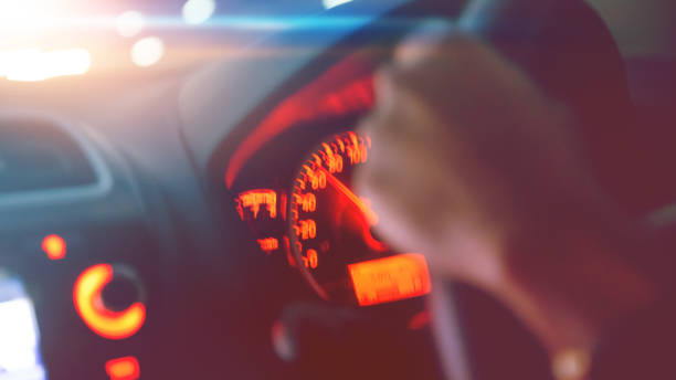 istock background blurred bokeh. The fire on the road 689237898