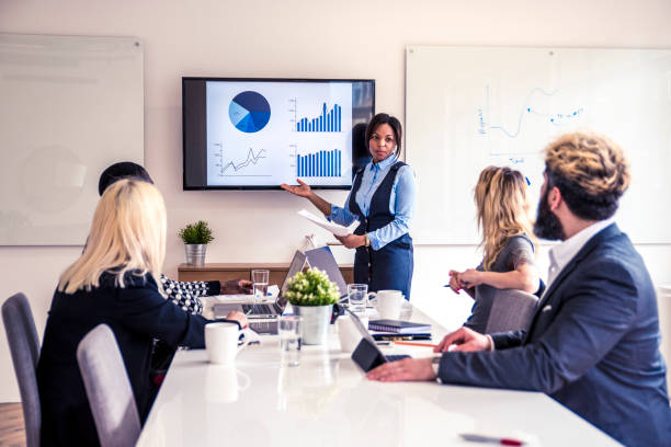 istock Young business team in the office 689241190