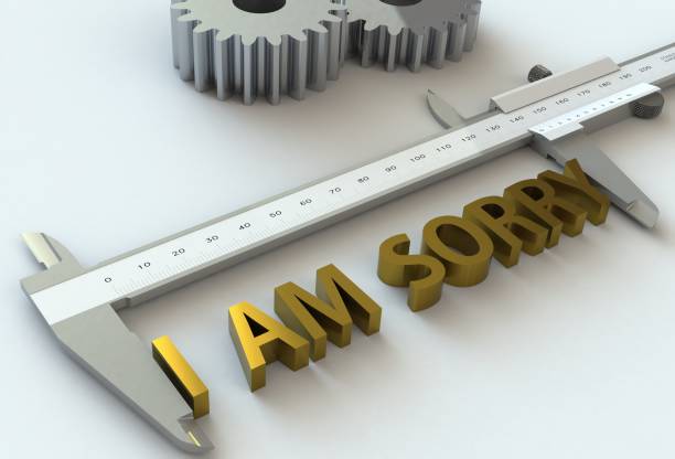 i am sorry, сообщение на верном калипере, 3d-рендеринге - krung stock illustrations