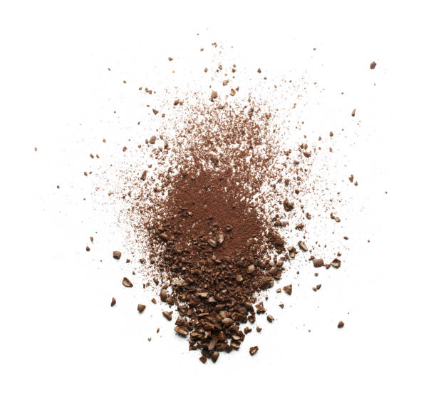 Shattered coffee powder stock photo
