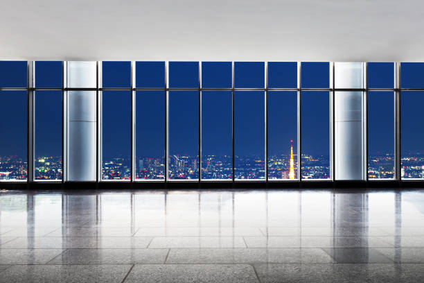 istock emtpy office on cityscape of modern city 689263308