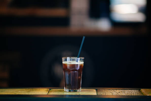 istock A glass full of iced coffee on a table 689270962